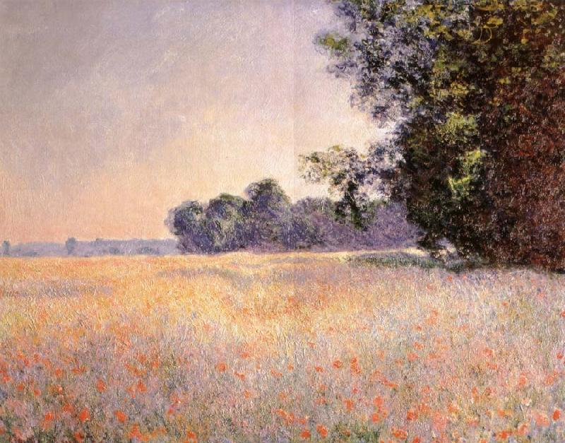 Claude Monet Oat and Poppy Field